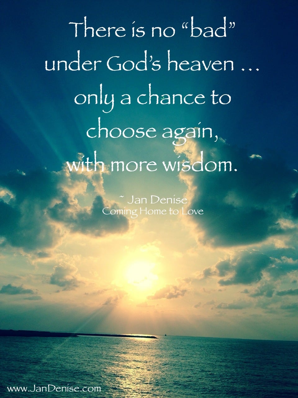 And it’s never too late to choose again …